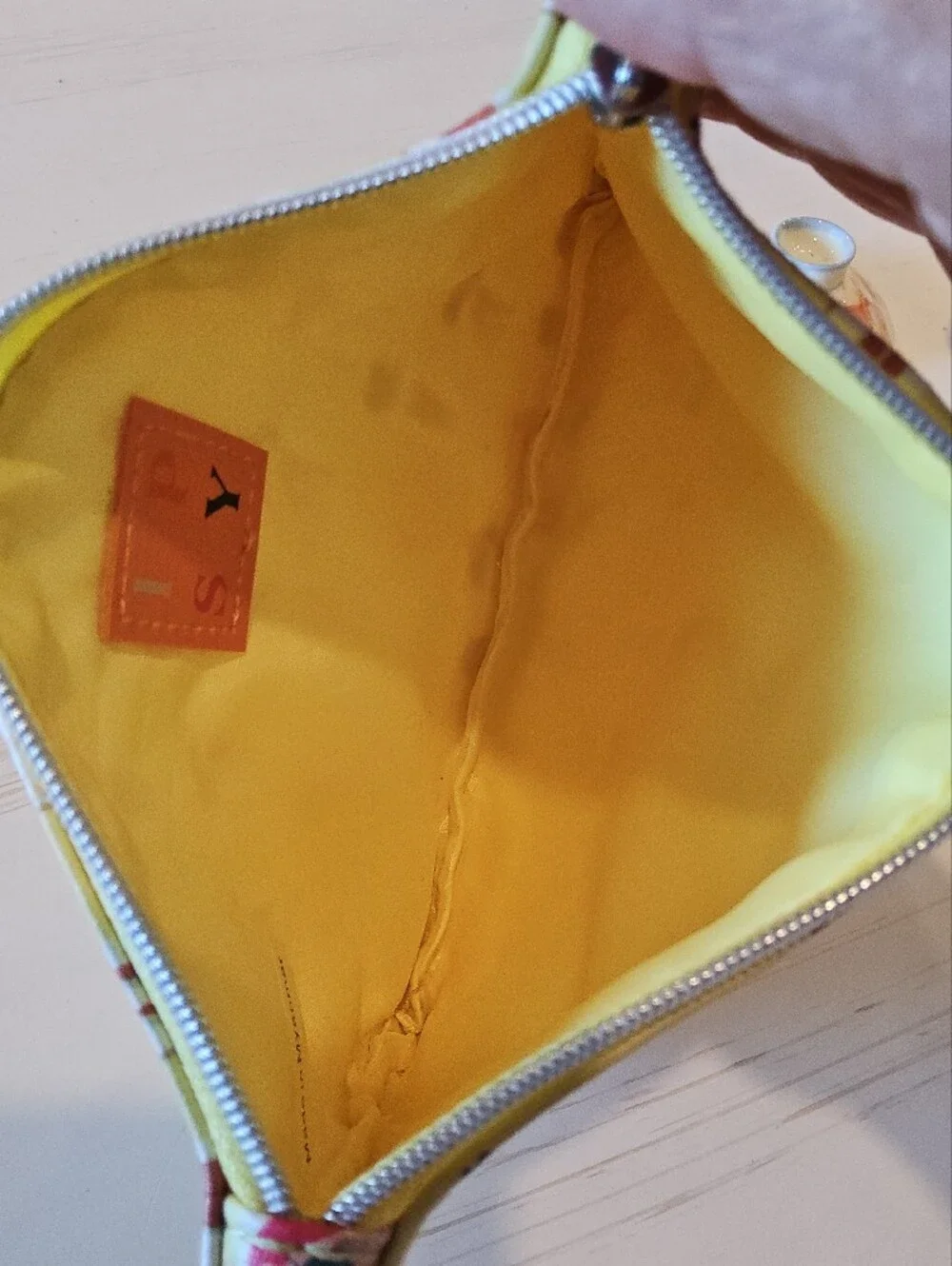ipsi Yellow Beach Print Zip Pouch